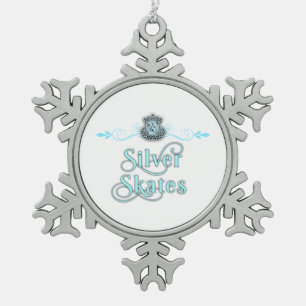 Silver Skates Ornament