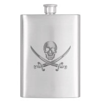 Silver Skull and Crossed Swords