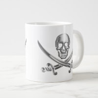 Silver Skull and Crossed Swords