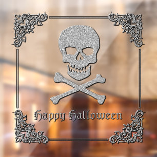 Silver Skull & Crossbones Halloween