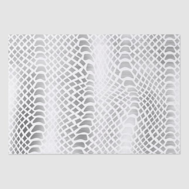 Silver Snake Print Tissue Paper (Front)