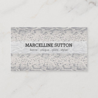 Silver Snake Skin Business Card