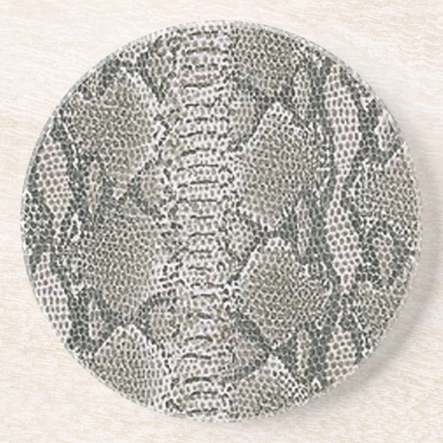 Silver Snake Skin Coaster (Front)