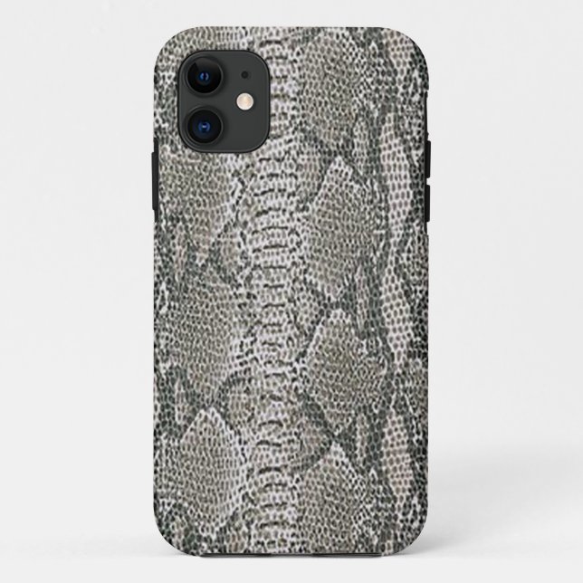 Silver Snake Skin iPhone 5G Case (Back)