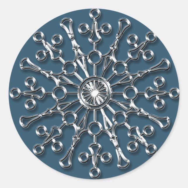 Silver Snowflake 2 - Holiday  stickers (Front)