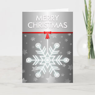 Silver Snowflake Christmas Card