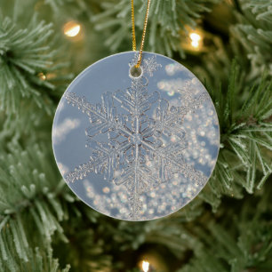 Silver Snowflake Christmas Ornament