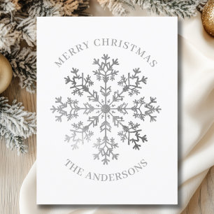  Silver Snowflake Christmas  Postcard