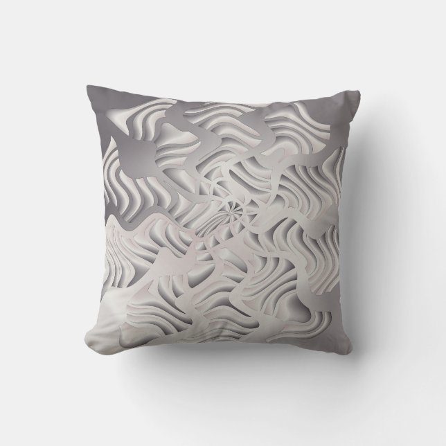 silver snowflake cushion (Front)