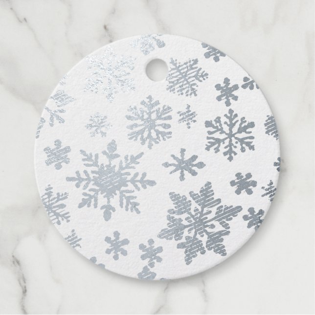 Silver Snowflake Gift Tag (Front)