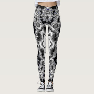 Silver Snowflake Leggings