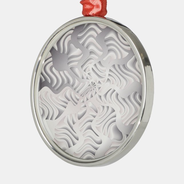 silver snowflake metal tree decoration (Left)
