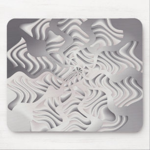 silver snowflake mouse pad