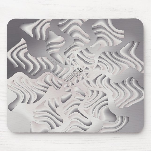 silver snowflake mouse pad (Front)