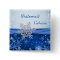 Silver snowflake on blue Wedding Bridesmaid