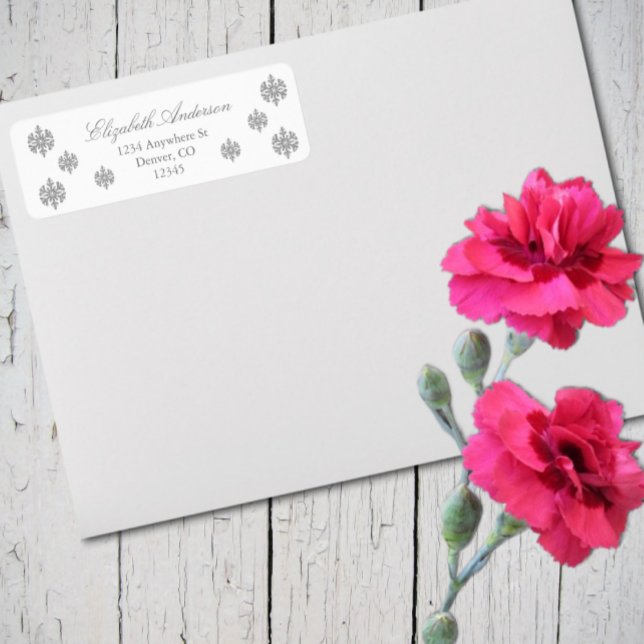 Silver Snowflake Winter Return Address (Creator Uploaded)