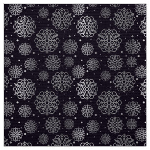 Silver snowflake with fish scales pattern fabric