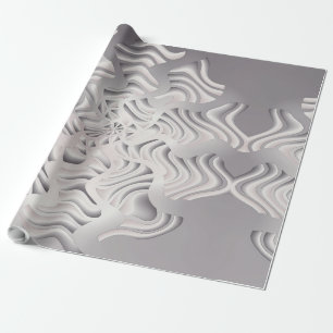 silver snowflake wrapping paper