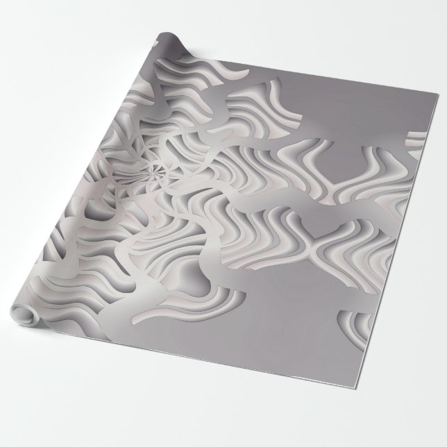 silver snowflake wrapping paper (Unrolled)