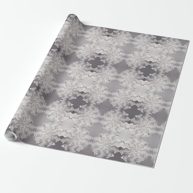 silver snowflake wrapping paper (Unrolled)