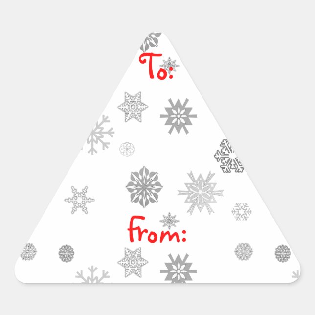Silver Snowflakes Gift Tags (Front)