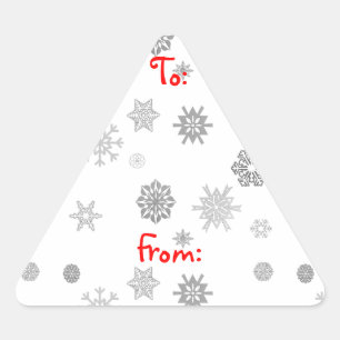 Silver Snowflakes Gift Tags