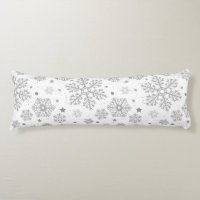 Silver snowflakes on white