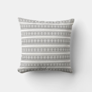 Silver Snowflakes  Throw Pillow