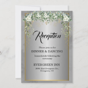Silver Soirée: A Blooming Affair Invitation