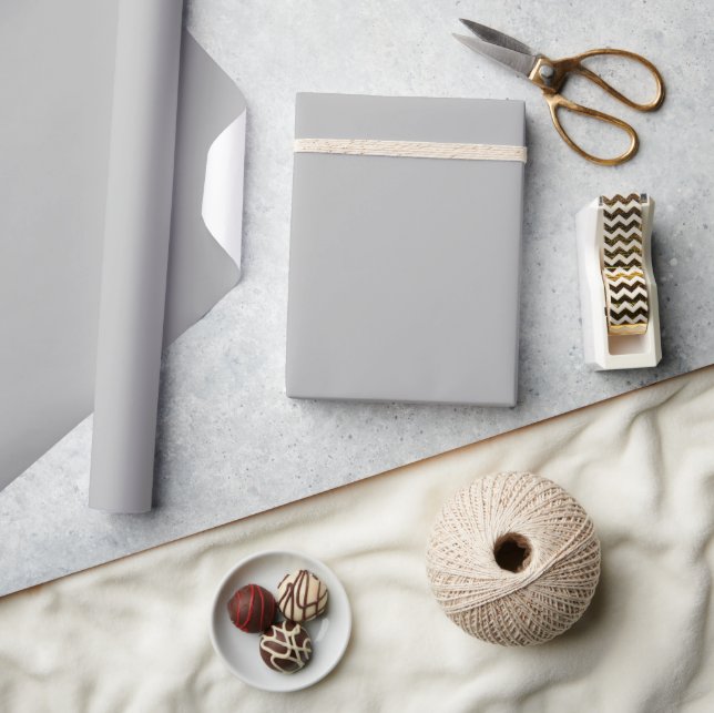 Silver Solid Colour Wrapping Paper (Crafts)