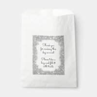 Silver Sparkle Candy Bar Buffet Wedding Favour Bag