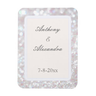 Silver Sparkle Flexible Photo Magnet