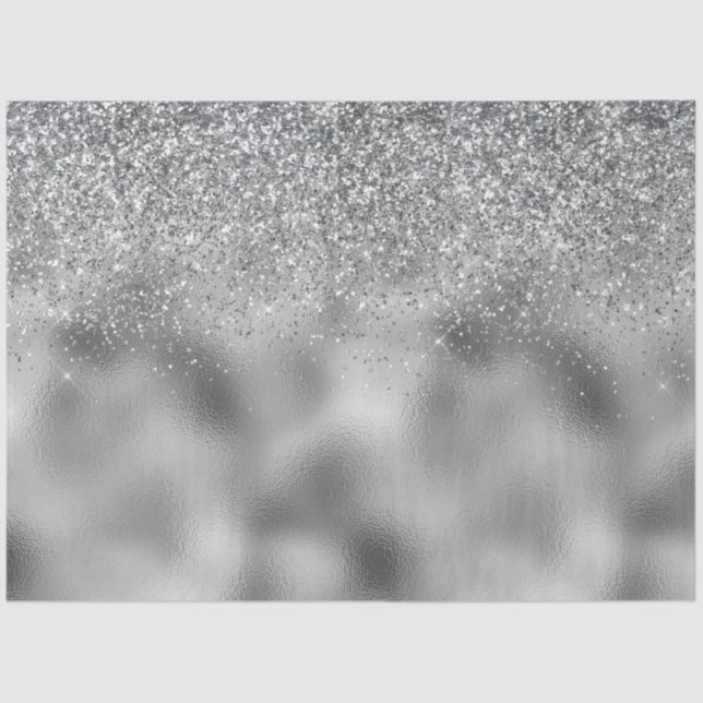 Silver Sparkle Glam Tissue Paper (Front)