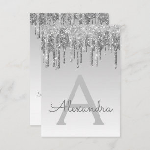 Silver Sparkle Glitter Sweet Sixteen Birthday Invitation