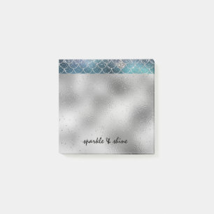 Silver Sparkle Mermaid Post-it Notes