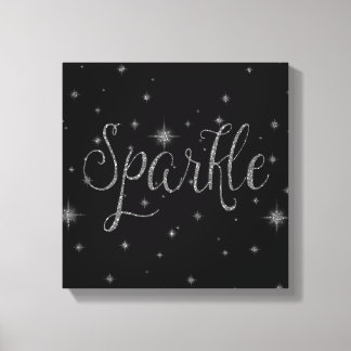 Silver Sparkles Canvas Print