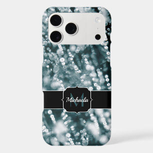 Silver sparkles Frozen Ice bubbles Monogram