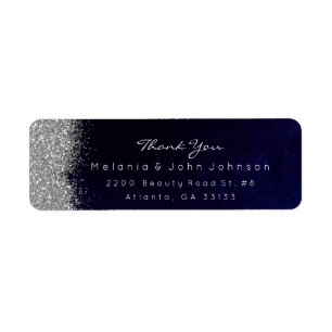 Silver Sparkly Glitter Blue Navy Velvet