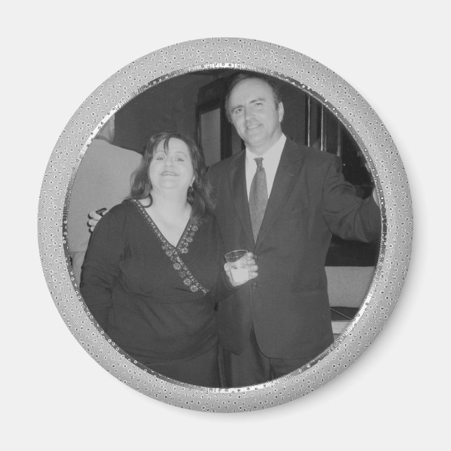 silver speckle frame magnet (Front)