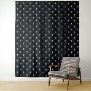 Silver Spider Halloween Photo Backdrop Tapestry
