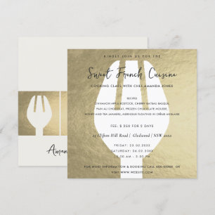 SILVER SPOON FORK COOKING CLASS INVITE TEMPLATE