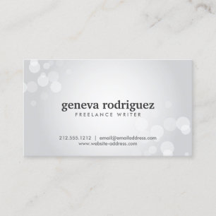 SILVER SPOTLIGHT BOKEH No. 1 Business Card
