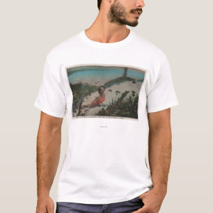 Silver Springs, FL - Woman Swimming Underwater T-Shirt