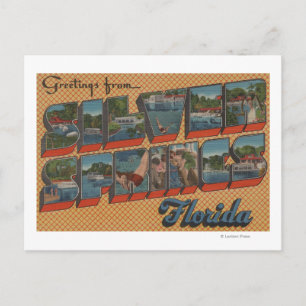 Silver Springs, Florida - Large Letter Scenes Postcard