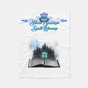 silver springs spell library fleece blanket