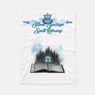 silver springs spell library fleece blanket