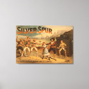 Silver SpurPirates Theatrical Poster Canvas Print
