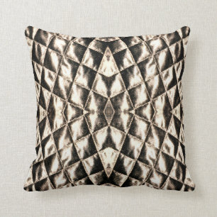 Silver Squares Throw Pillow