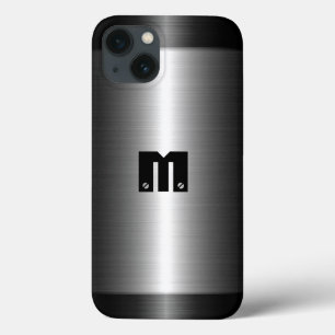 Silver Stainless Steel Metal iPhone 13 Case