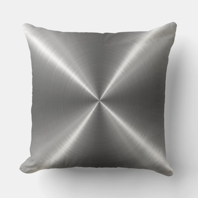 Silver Stainless Steel Metal Cushion (Front)